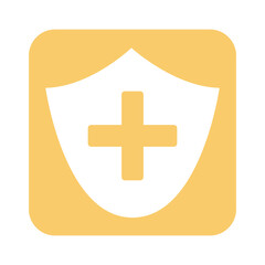 Fototapeta premium medical cross symbol with shield line style