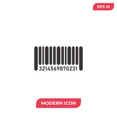 Barcode vector icon, simple sign for web site and mobile app.