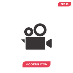 Video camera vector icon, simple sign for web site and mobile app.