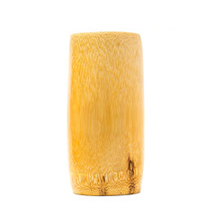 Bamboo Wooden cup isolated on white background.