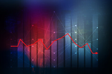 stock market decrease graph