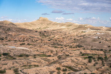 The Dahar, southern region of tunisia, land of ksour, beginning of the sahara