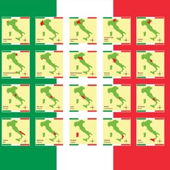 set of italy province maps