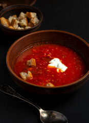 tomato soup with sour cream