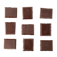 Dark Chocolate Bar isolated on a white background.
