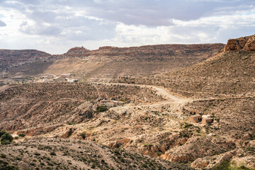 The Dahar, southern region of tunisia, land of ksour, beginning of the sahara