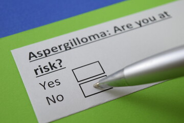 Obraz premium Questionnaire about health problem