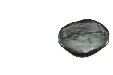 crude oil spill isolated on a white background. Copy of space.