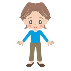 笑顔の年配女性