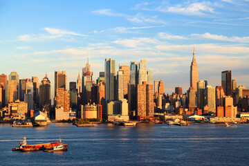Fototapeta premium Sunset time Manhattan from New Jersey