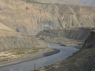 The road to Khushekat. Tajikistan.