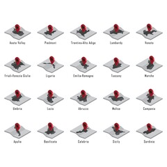 set of italy province maps