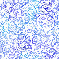 Vector colorful tentacles seamless pattern