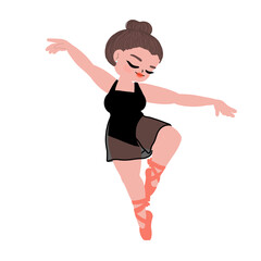 cute ballerina plus size dancing