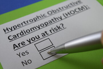 Obraz premium Questionnaire about health problem