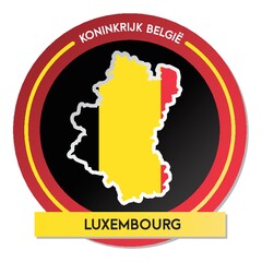 Obraz premium luxembourg map sticker