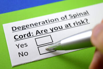 Questionnaire about health problem