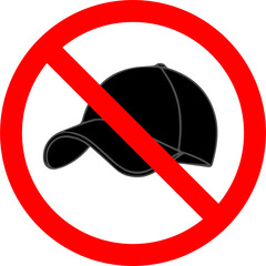 no cap do not wear cap remove cap before enter sign