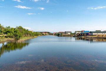 Obraz premium Beautiful view of the river in the village Grigoleti, Georgia