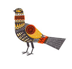 Bird in mid-century, Scandinavian design. Eps10 vector