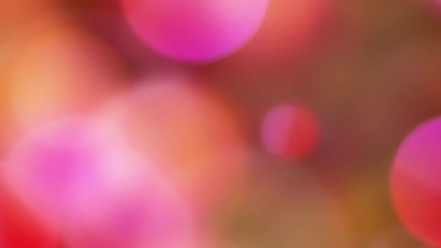 鮮やかなピンク・オレンジの玉ボケ(デフォーカス)の光エフェクト　ループ 合成サンプル：https://youtu.be/01Gh2KTuhik