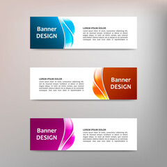 Vector illustration colorful abstract design banner template