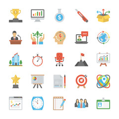 Startup and New Business Flat Vector Set