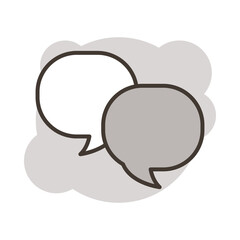 speech bubble message line style icon