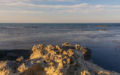 Fototapeta na wymiar Rocky beach at the Black sea