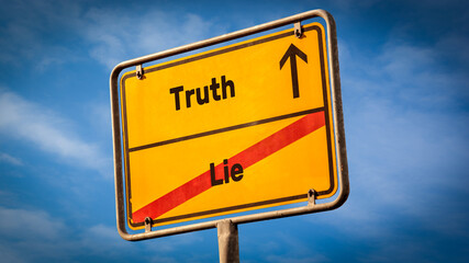 Street Sign to Truth versus Lie