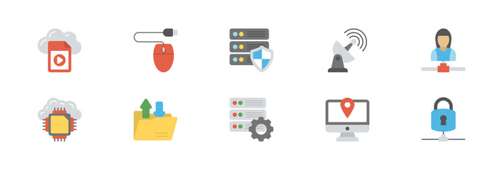 Network and Cloud Computing Icon Pack 