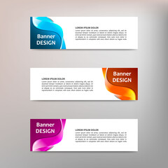 Vector illustration colorful abstract design banner template