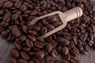 Coffee bean with scoop