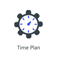 time plan icon. Vector illustration. Business icon
