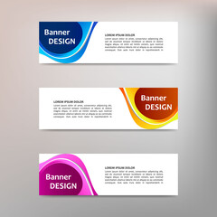 Vector illustration colorful abstract design banner template