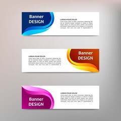 Vector illustration colorful abstract design banner template