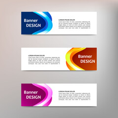Vector illustration colorful abstract design banner template