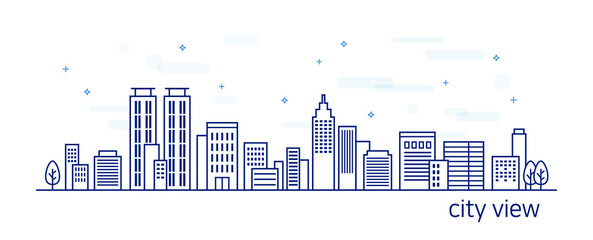 abstract city view skyline vector illustration
