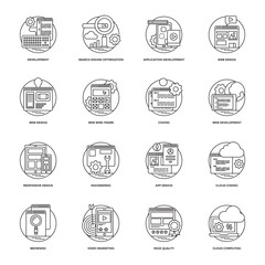 Web Development Line Icons 