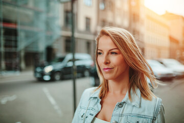 Fototapeta premium City portrait of a beautiful young woman
