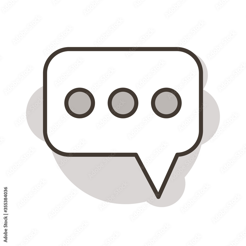 Poster speech bubble message line style icon