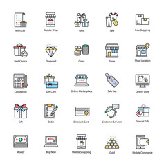 Eye-Catching Shopping And Commerce Icons