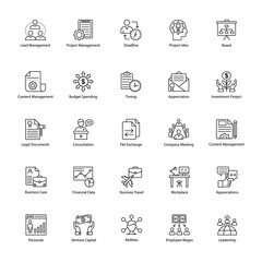 
Business Management Line Icons Pack 
