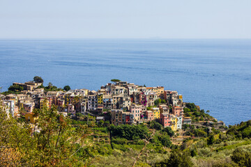 Obraz premium View of Corniglia from the Hiking Trail to Vernazza, Cinque Terre
