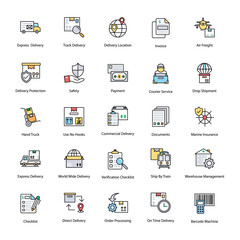 Innovative Logistics Delivery Icons