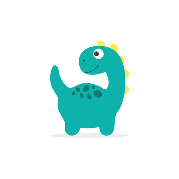 Cute dinosaur. Flat style. Vector illustration
