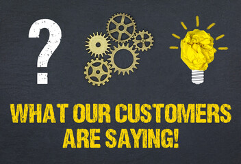 Obraz premium What our customers are saying! 