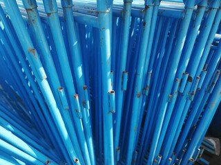 Obraz premium close up blue iron abstract background.
