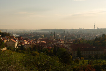 Fototapeta na wymiar City skyline of Prague. General view of the city.
