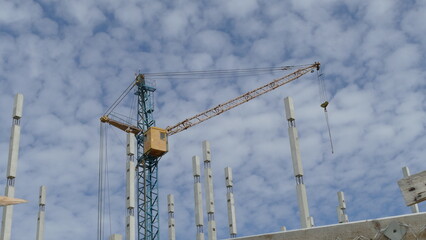 high-rise cranes on a construction site